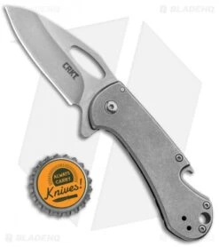 CRKT Bev-Edge Flipper Knife W/ Bottle Opener (2.5" Stonewash) 4630 -Blade HQ CRKT Bev Edge Flipper Bottle Opener SW 4630 BHQ 92271 jr bottlecap
