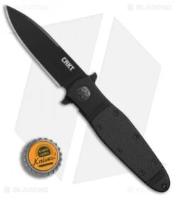 CRKT Bombastic Frame Lock Knife Black GFN (3.3" Black) K345KKSP 9 CRKT Bombastic Frame Lock Knife Black GFN (3.3" Black) K345KKSP -Blade HQ CRKT Bombastic Black Plain Edge BHQ 78172 er bottlecap