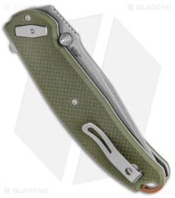 CRKT Burnley Butte Deadbolt Lock Assisted Flipper Knife Green G-10 (3.3" SW) -Blade HQ CRKT Burnley Butte Deadbolt Lock Assisted Green G 10 SW BHQ 144096 jr side