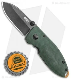 CRKT Burnley Squid Frame Lock Knife Green Micarta (2.25" Smokewash D2) -Blade HQ CRKT Burnley Squid Frame Lock Knife Green Micarta 2.25 Smokewash D2 BHQ 111825 LS Bottlecap