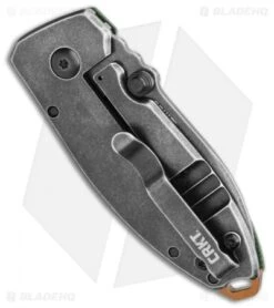 CRKT Burnley Squid Frame Lock Knife Green Micarta (2.25" Smokewash D2) -Blade HQ CRKT Burnley Squid Frame Lock Knife Green Micarta 2.25 Smokewash D2 BHQ 111825 LS Side