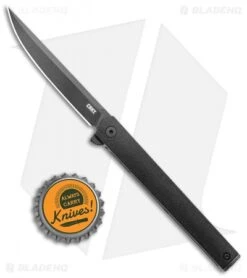 CRKT CEO Flipper Liner Lock Knife Black GRN (3.25" Black) -Blade HQ CRKT CEO Black Glass Reinforced Nylon LL Black BHQ 138962 jr bottlecap