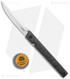 CRKT CEO Liner Lock Knife Marble Carbon Fiber (3.1" Satin S35VN) -Blade HQ CRKT CEO LL Marble CF Satin BHQ 113867 jr bottlecap