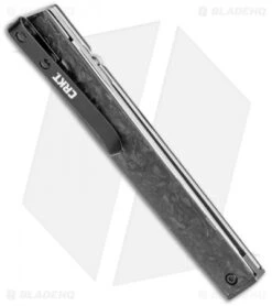 CRKT CEO Liner Lock Knife Marble Carbon Fiber (3.1" Satin S35VN) -Blade HQ CRKT CEO LL Marble CF Satin BHQ 113867 jr side