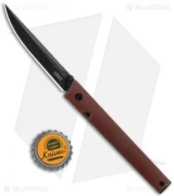 CRKT CEO Liner Lock Knife Burgundy Micarta (3.1" Smokewash D2) -Blade HQ CRKT CEO Liner Lock Knife Burgundy Micarta Smokewash BHQ 116343 jr bottlecap