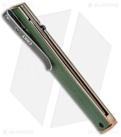 CRKT CEO Liner Lock Knife Green Micarta (3.1" Smokewash D2) BHQ Exclusive -Blade HQ CRKT CEO Liner Lock Knife Green Micarta 3.1in Smokewash D2 BHQ Exclusive BHQ 101007 LS