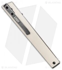 CRKT CEO Liner Lock Knife White Micarta (3.1" Smokewash D2) BHQ Exclusive -Blade HQ CRKT CEO Liner Lock Knife White Micarta Smokewash Exclusive BHQ 116341 jr side