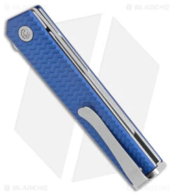 CRKT CEO Microflipper Liner Lock Knife Blue Aluminum (2.21" Satin) -Blade HQ CRKT CEO Microflipper LL Blue Aluminum Satin BHQ 178655 jr side