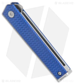 CRKT CEO Microflipper Liner Lock Knife Blue Aluminum (2.21" Satin) -Blade HQ CRKT CEO Microflipper LL Blue Aluminum Satin BHQ 178655 jr spine