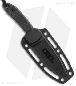 CRKT Carson F4-02N Fixed Blade Neck Knife Black G-10 (2.88" Satin) -Blade HQ CRKT Carson F4 02N Neck Knife Black G 10 Satin CRF402N BHQ 90721 jr sheath