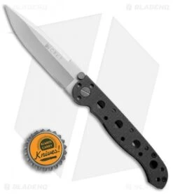 CRKT Carson M16-01F Spear Point Flipper Knife Carbon Fiber (3.1" Satin) -Blade HQ CRKT Carson M16 01F spear point cf satin BHQ 69070 er size
