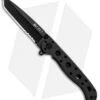 CRKT Carson M16-10K EDC Tanto Liner Lock Knife Black Zytel (3" Black Serr) -Blade HQ CRKT Carson M16 10K Compact Tanto LL Black Zytel Black Serr BHQ 87746 jr