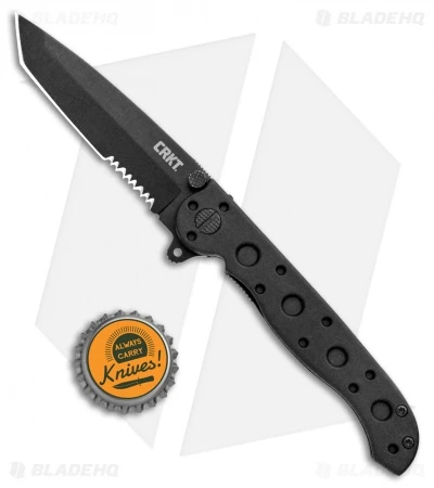 CRKT Carson M16-10KZ Tanto Flipper Knife Black GFN (3" Black Serr) 6 CRKT Carson M16-10KZ Tanto Flipper Knife Black GFN (3" Black Serr) - Image 4