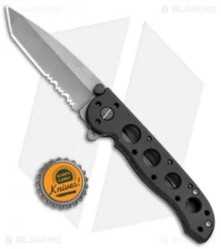 CRKT Carson M16-12 Folding Tanto Flipper Knife BB (3" Bead Blast Serr) -Blade HQ CRKT Carson M16 12 Folding Tanto BB BB Serr BHQ 87731 jr bottlecap