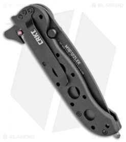 CRKT Carson M16-12ZLEK Tanto Flipper Knife Zytel (3" Black Serr) -Blade HQ CRKT Carson M16 12ZLEK Tanto Zytel Black Serr BHQ 9882 jr side