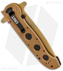 CRKT Carson M16-14DSFG Tanto Flipper Knife Desert Tan G-10 (3.875" Serr) -Blade HQ CRKT Carson M16 14DSFG Tanto Desert Tan Serr BHQ 4980 jr side