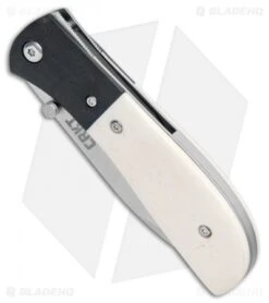 CRKT Carson M4-02 White Bone Spring Assisted Knife (3.25" Satin) -Blade HQ CRKT Carson M4 02 White Bone SA Satin BHQ 7396 jr spine