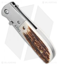 CRKT Carson M4-02 Stag Spring Assisted Knife (3.25" Satin) M4-02S -Blade HQ CRKT Carson M4 02S Stag SA Satin BHQ 7036 jr spine