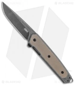 CRKT Cinco Frame Lock Brown G-10 Knife (2.9" Black) 7091