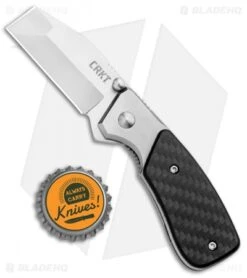 CRKT Compact Razel Liner Lock Knife Carbon Fiber (2.13" Satin) -Blade HQ CRKT Compact Razel CF CR4020CF BHQ 93124 jr bottlecap