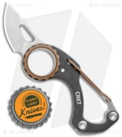 CRKT Compano Carabiner Folding Knife (1.4" Satin) 9082 -Blade HQ CRKT Compano Carabiner Folding Satin 9082 BHQ 119370 jr bottlecap