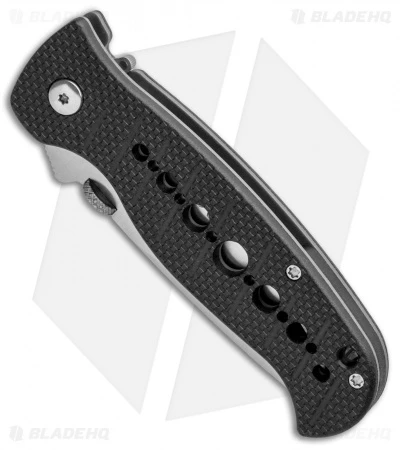 CRKT Crawford Falcon Liner Lock Knife Black Zytel (3" Satin Serr) 6242 4 CRKT Crawford Falcon Liner Lock Knife Black Zytel (3" Satin Serr) 6242 - Image 2