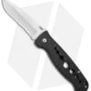 CRKT Crawford Falcon Liner Lock Knife Black Zytel (3.875" Satin Serr) 6243 -Blade HQ CRKT Crawford Falcon LL Black Zytel Satin Serr 6243 BHQ 75700 jr