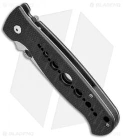 CRKT Crawford Falcon Liner Lock Knife Black Zytel (3.875" Satin Serr) 6243 -Blade HQ CRKT Crawford Falcon LL Black Zytel Satin Serr 6243 BHQ 75700 jr spine