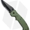 CRKT Crawford Kasper Liner Lock Knife OD Green Zytel (3.75" Black Serr) 6783KOD -Blade HQ CRKT Crawford Kasper LL OD Green Zytel Black Serr CR6783KOD BHQ 43795 jr