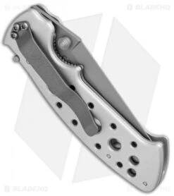 CRKT Crawford Kasper Professional Liner Lock Knife Silver (3" Gray) 7772 -Blade HQ CRKT Crawford Kasper Professional LL Silver Gray 7772 BHQ 76580 jr side