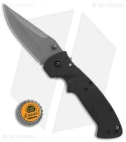 CRKT Crawford Kasper Liner Lock Knife (3.75" Gray) 6773Z -Blade HQ CRKT Crawford Kasper gray BHQ 7141 er bottlecap