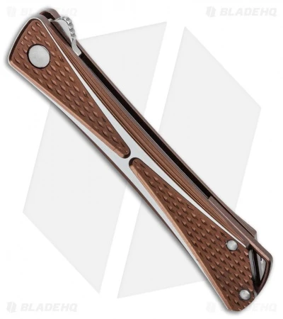 CRKT Crossbones Liner Lock Knife Bronze Aluminum (3.5" Satin) 7530B 4 CRKT Crossbones Liner Lock Knife Bronze Aluminum (3.5" Satin) 7530B - Image 2