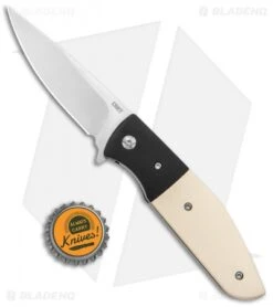 CRKT Curfew Spring Assisted Knife White Fiber/Black Aluminum (3.1" Satin) 9 CRKT Curfew Spring Assisted Knife White Fiber/Black Aluminum (3.1" Satin) -Blade HQ CRKT Curfew REsin Handle LL DP Satin BHQ 138959 jr bottlecap