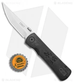 CRKT Folding Heiho Spring Assisted Knife (3.125" Satin) 2900 -Blade HQ CRKT Folding Heiho SA Satin 2900 BHQ 6277 jr bottlecap