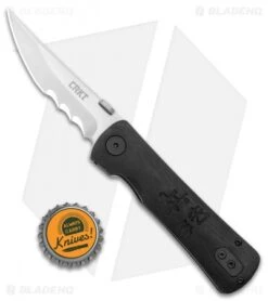 CRKT Folding Heiho Spring Assisted Knife (3.125" Satin Serr) 2901 -Blade HQ CRKT Folding Heiho SA Satin Serr 2901 BHQ 11434 jr bottlecap
