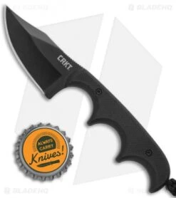 CRKT Folts Minimalist Bowie Neck Knife Black G-10 (2" Black) 2387K -Blade HQ CRKT Folts Minimalist Bowie Neck Black G 10 Black CR2387K BHQ 43700 jr bottlecap