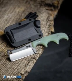 CRKT Folts Minimalist Cleaver Neck Knife Natural G-10 (2.1" Stonewash D2) -Blade HQ CRKT Folts Minimalist Cleaver Neck Knife Natural G 10 Stonewash D2 BHQ 119273 kp choppy mc chop face web