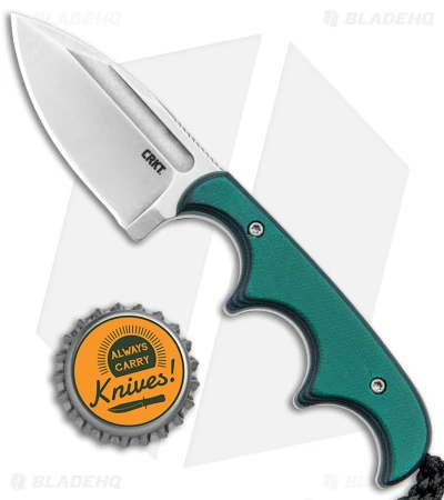 CRKT Folts Minimalist Spear Point Neck Knife Green Resin/Fiber (2.1" Stonewash) 7 CRKT Folts Minimalist Spear Point Neck Knife Green Resin/Fiber (2.1" Stonewash) - Image 5