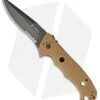 CRKT Hammond Cruiser Liner Lock Knife Tan (3.75" Black Serr) 7914DB -Blade HQ CRKT Hammond Cruiser Tan Black Serr BHQ 43823