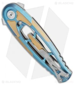 CRKT Hirin Liner Lock Knife Titanium (3.5" Satin M390) 5042 -Blade HQ CRKT Hirin Frame Lock Knife 3.5in Satin 5042 BHQ 113913 LS Side