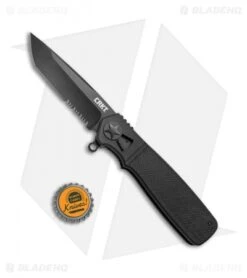 CRKT Homefront Tactical Tanto Field Strip Knife Black (3.5" Black Serr) K260KKS -Blade HQ CRKT Homefront Tactical Tanto LL Black Black Serr K260KKS BHQ 51833 jr bottlecap
