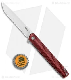 CRKT Ken Onion Stylus Spring Assisted Flipper Knife Maroon (3.1" Satin) K820BXP -Blade HQ CRKT Ken Onion Stylus Assisted Flipper Maroon Satin K820BXP BHQ 124716 jr bottlecap