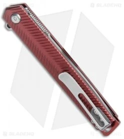 CRKT Ken Onion Stylus Spring Assisted Flipper Knife Maroon (3.1" Satin) K820BXP -Blade HQ CRKT Ken Onion Stylus Assisted Flipper Maroon Satin K820BXP BHQ 124716 jr side