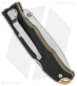 CRKT Lake Laredo Lockback Knife Black G-10 (3.25" Satin Serr) 7266 -Blade HQ CRKT Lake Laredo LB Black G 10 Satin Serr 7266 BHQ 85978 jr side