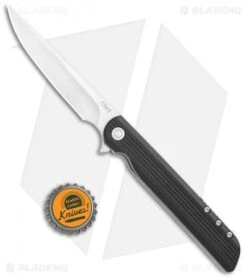CRKT Large LCK + Spring Assisted Liner Lock Knife Black G-10 (3.6" Satin) 3810 -Blade HQ CRKT Large LCK SA LL Black G 10 Satin 3810 BHQ 119337 jr bottlecap