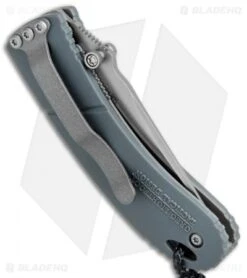 CRKT Lightfoot Urban Shark Liner Lock Knife Gray (2.5" Satin Serr) -Blade HQ CRKT Lightfoot Urban Shark LL Gray Satin Serr LUS 11 BHQ 75703 jr side