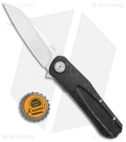 CRKT Mah-Hawk Spring Assisted Knife Black GRN (3.12" Satin) -Blade HQ CRKT Lion Mah LL Mah Hawk DP Flipper Satin BHQ 138950 jr bottlecap