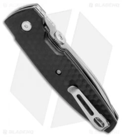 CRKT Lucas Burnley Aux Liner Lock Folding Knife Black (3.25" Satin) 1220 -Blade HQ CRKT Lucas Burnley Aux Liner Lock Folding Knife Black 3.25 Satin 1220 BHQ 51815 LS Side