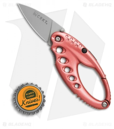 CRKT Lumabiner Pink Liner Lock Knife W/ L.E.D Light (1.6" Bead Blast) 6 CRKT Lumabiner Pink Liner Lock Knife W/ L.E.D Light (1.6" Bead Blast) - Image 4