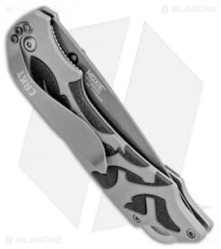 CRKT Lerch Moxie Knife Gray/Black Spring Assisted (3.29" Grey Plain) 1102 -Blade HQ CRKT Merch Moxie Gray Black SA Grey Plain 1102 BHQ 18527 jr side